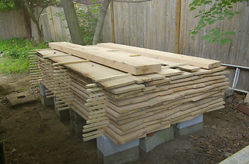 final stack of lumber